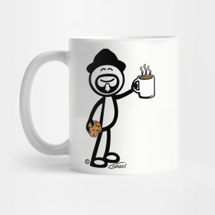 GG Coffee Guy Stick Figure With Cookie Mug